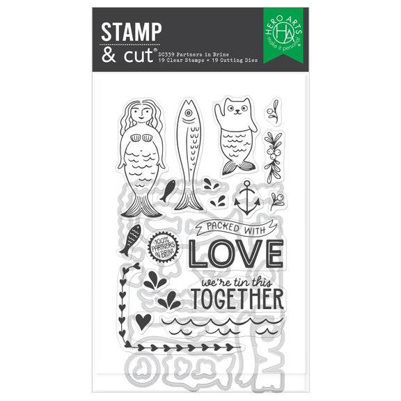 Hero Arts - Packed With Love Collection - Stamp &amp; Cut - Partners In Brine-ScrapbookPal
