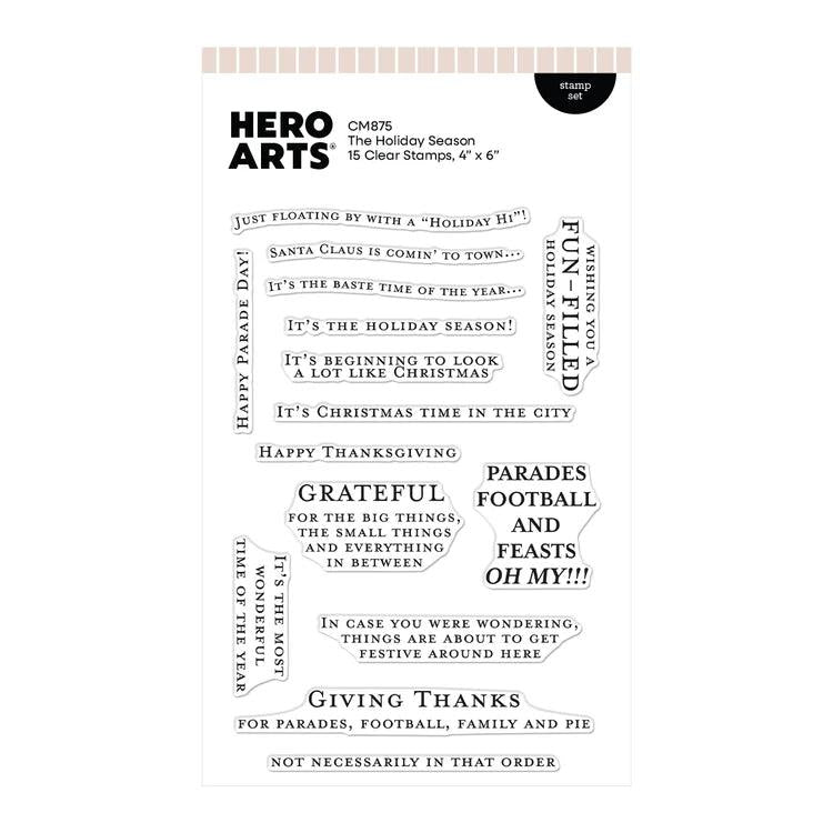 Hero Arts - Parade Day Collection - Clear Stamps - The Holiday Season-ScrapbookPal