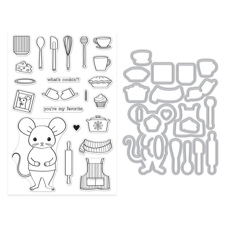 Hero Arts - Retro Kitchen Collection - Stamp &amp; Cut XL - What's Cookin'?-ScrapbookPal