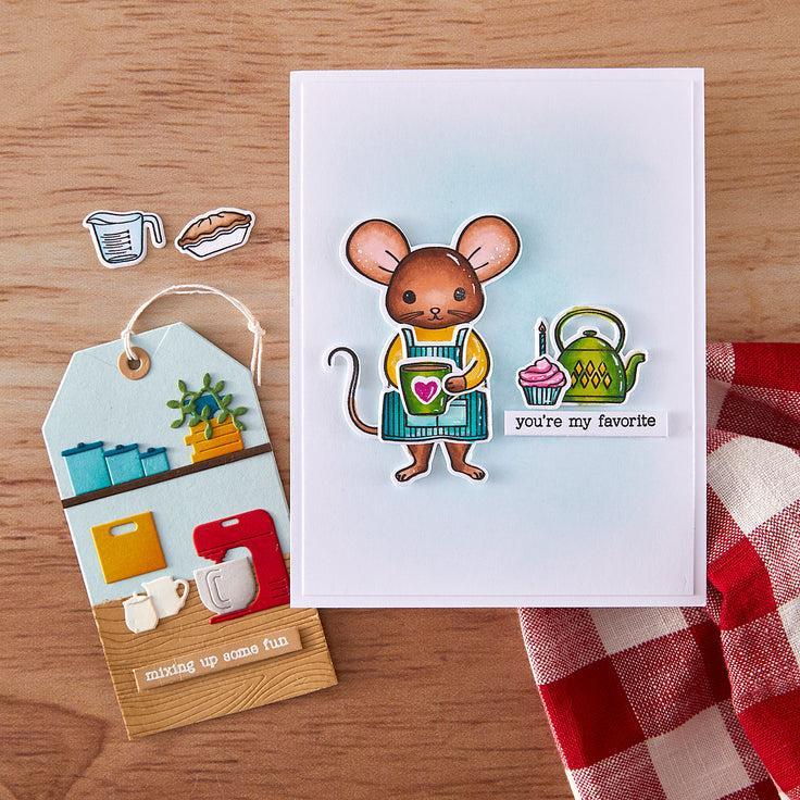 Hero Arts - Retro Kitchen Collection - Stamp &amp; Cut XL - What's Cookin'?-ScrapbookPal
