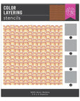 Hero Arts - Retro Kitchen Collection - Stencils - Color Layering Retro Rainbow-ScrapbookPal