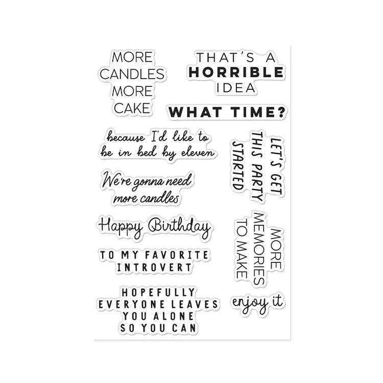 Hero Arts - Say It With Style Collection - Clear Stamps - Birthdays Inside &amp; Out-ScrapbookPal