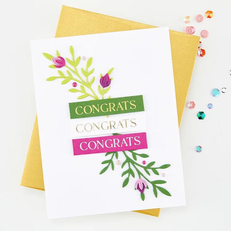 Hero Arts - Say It With Style Collection - Letterpress + Foil Plate - Sentiment Strips XL - Everyday-ScrapbookPal