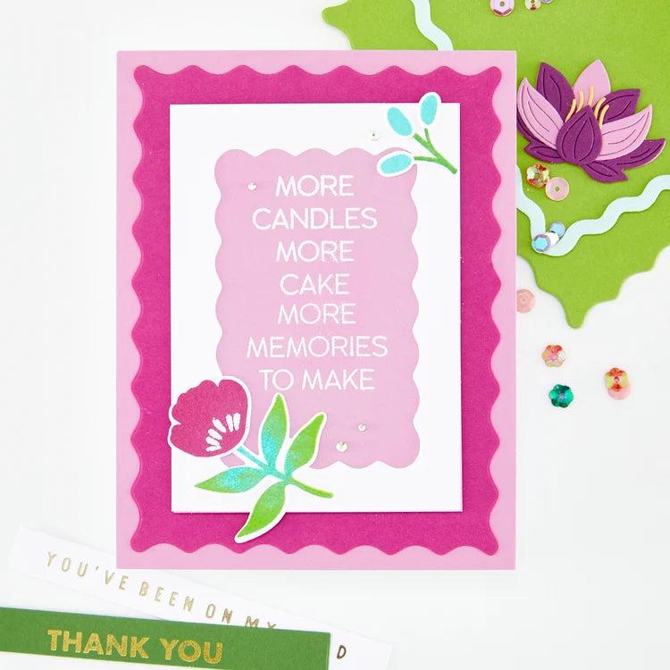Hero Arts - Say It With Style Collection - Stamp &amp; Cut - Birthdays Inside &amp; Out-ScrapbookPal
