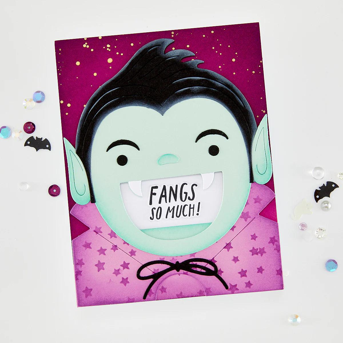 Hero Arts - Spooky Smiles Collection - Clear Stamps - Bite Nite-ScrapbookPal