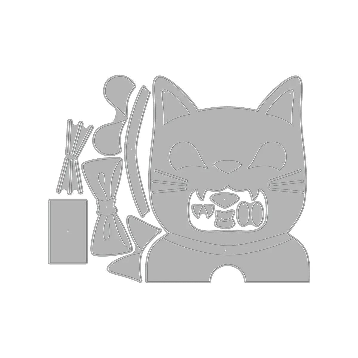 Hero Arts - Spooky Smiles Collection - Dies - Big Mouth Cat-ScrapbookPal