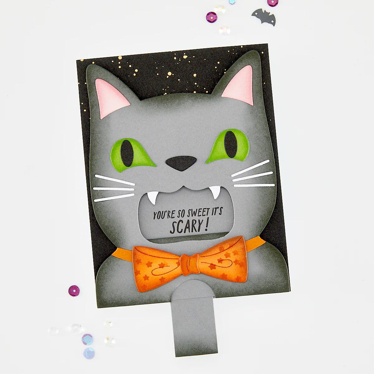 Hero Arts - Spooky Smiles Collection - Dies - Big Mouth Cat-ScrapbookPal