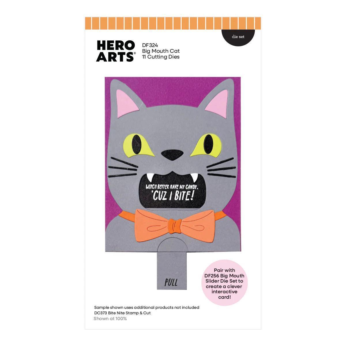 Hero Arts - Spooky Smiles Collection - Dies - Big Mouth Cat-ScrapbookPal