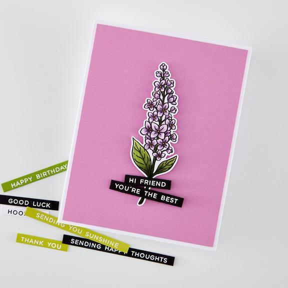 Hero Arts - Spring Meadow Collection - Clear Stamps - Everyday Sentiment Strips 2-ScrapbookPal
