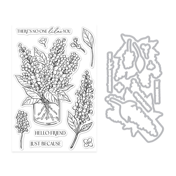 Hero Arts - Spring Meadow Collection - Stamp &amp; Cut - No One Lilac You-ScrapbookPal
