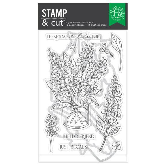 Hero Arts - Spring Meadow Collection - Stamp &amp; Cut - No One Lilac You-ScrapbookPal