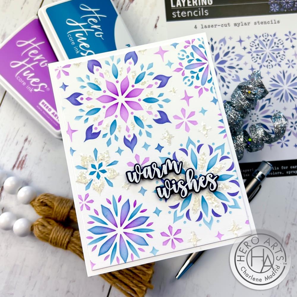 Hero Arts - Stencils - Color Layering Snowflake-ScrapbookPal