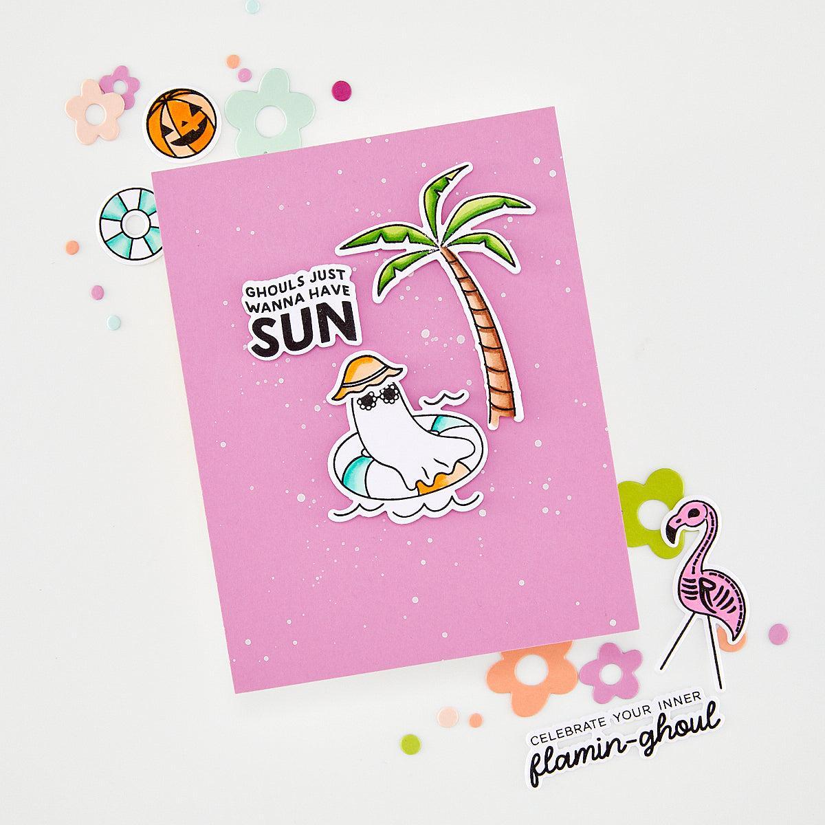 Hero Arts - Summerween Collection - Clear Stamps - Beach Boos-ScrapbookPal