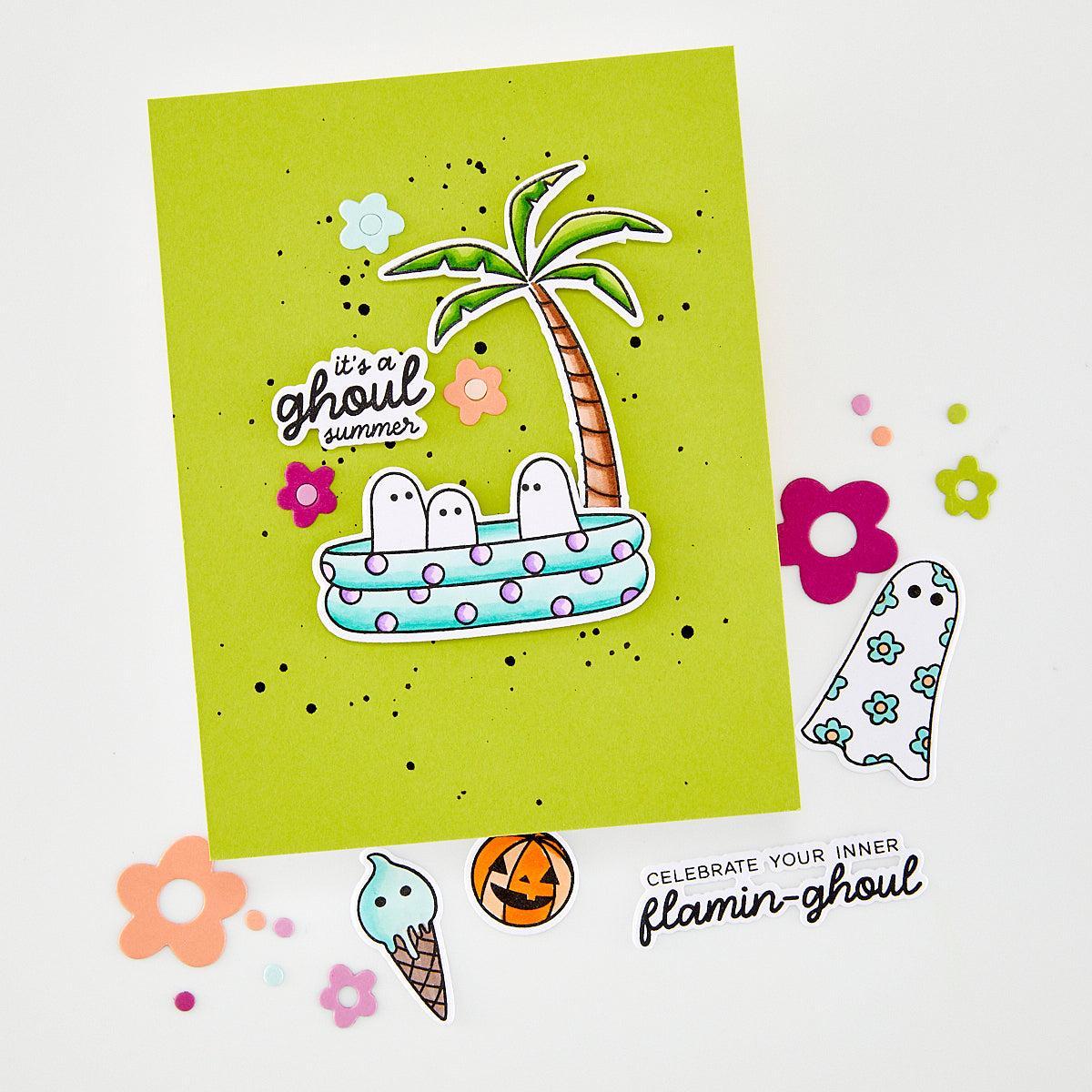 Hero Arts - Summerween Collection - Stamp &amp; Cut - Beach Boos-ScrapbookPal