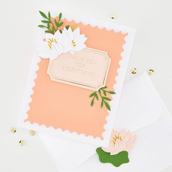 Hero Arts - Tranquil Garden Collection - Letterpress + Foil &amp; Cut - Lovely Labels-ScrapbookPal