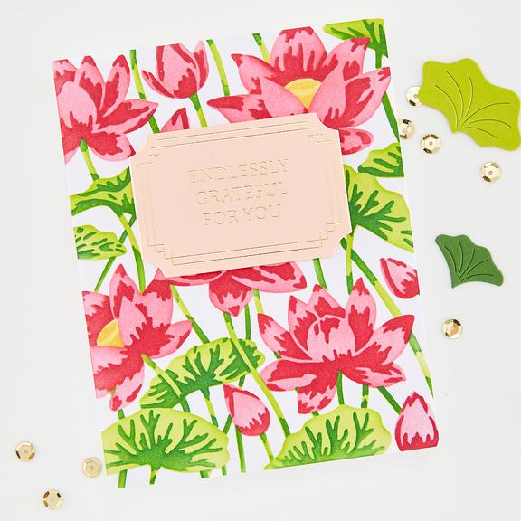 Hero Arts - Tranquil Garden Collection - Stencils - Lotus Field-ScrapbookPal