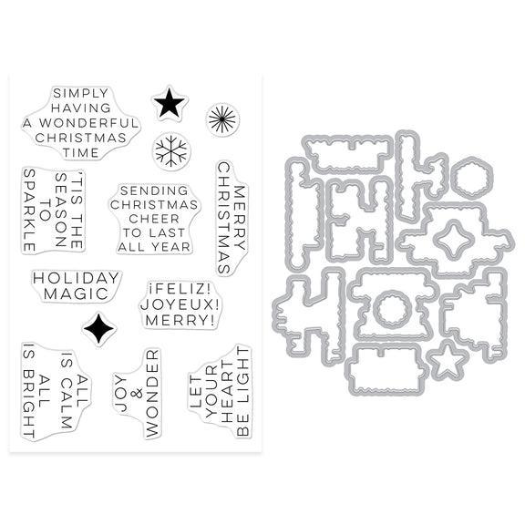 Hero Arts - Very Merry Collection - Stamp &amp; Cut - Modern Holiday Greetings-ScrapbookPal