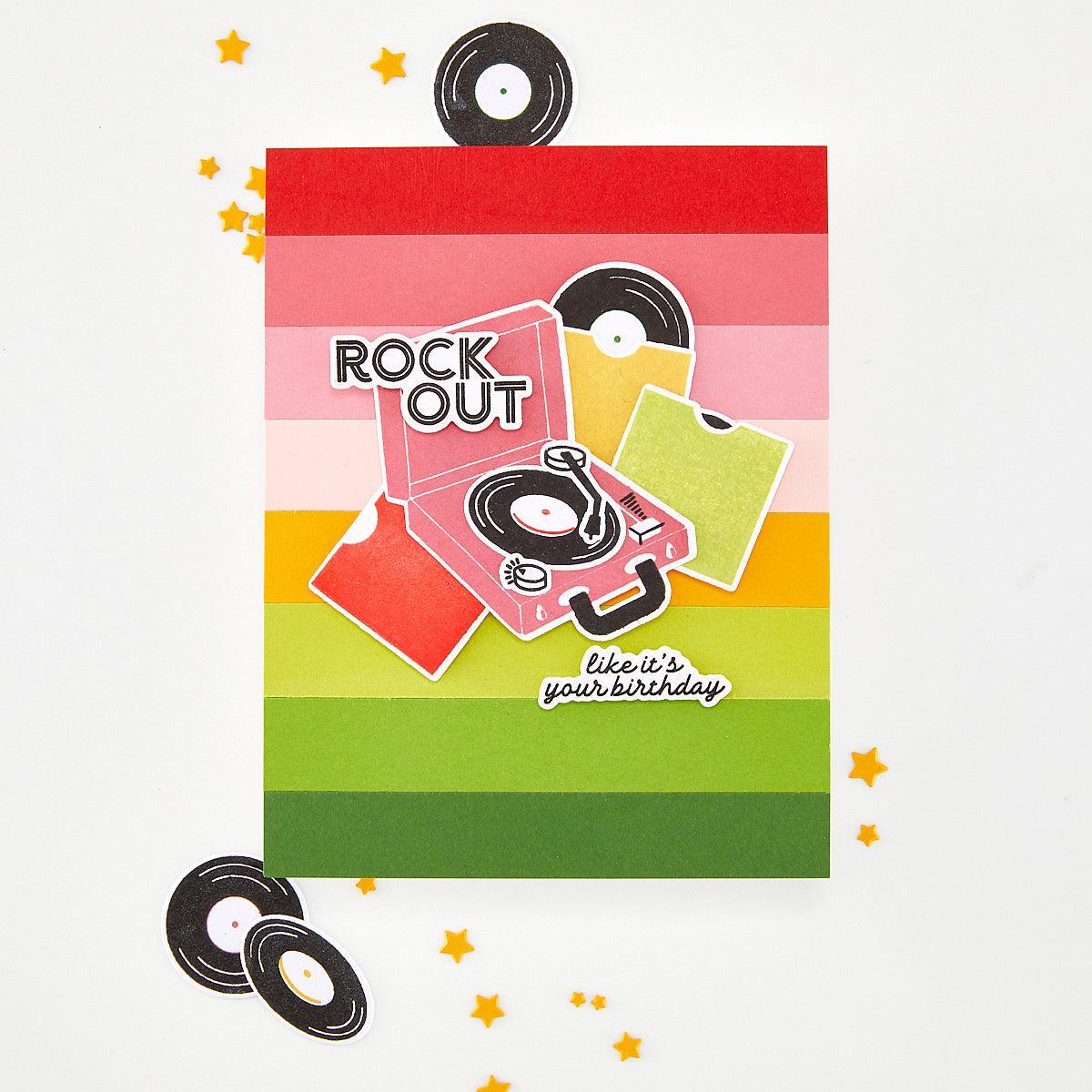 Hero Arts - Vintage Vinyl Collection - Clear Stamps - Vintage Vinyl-ScrapbookPal