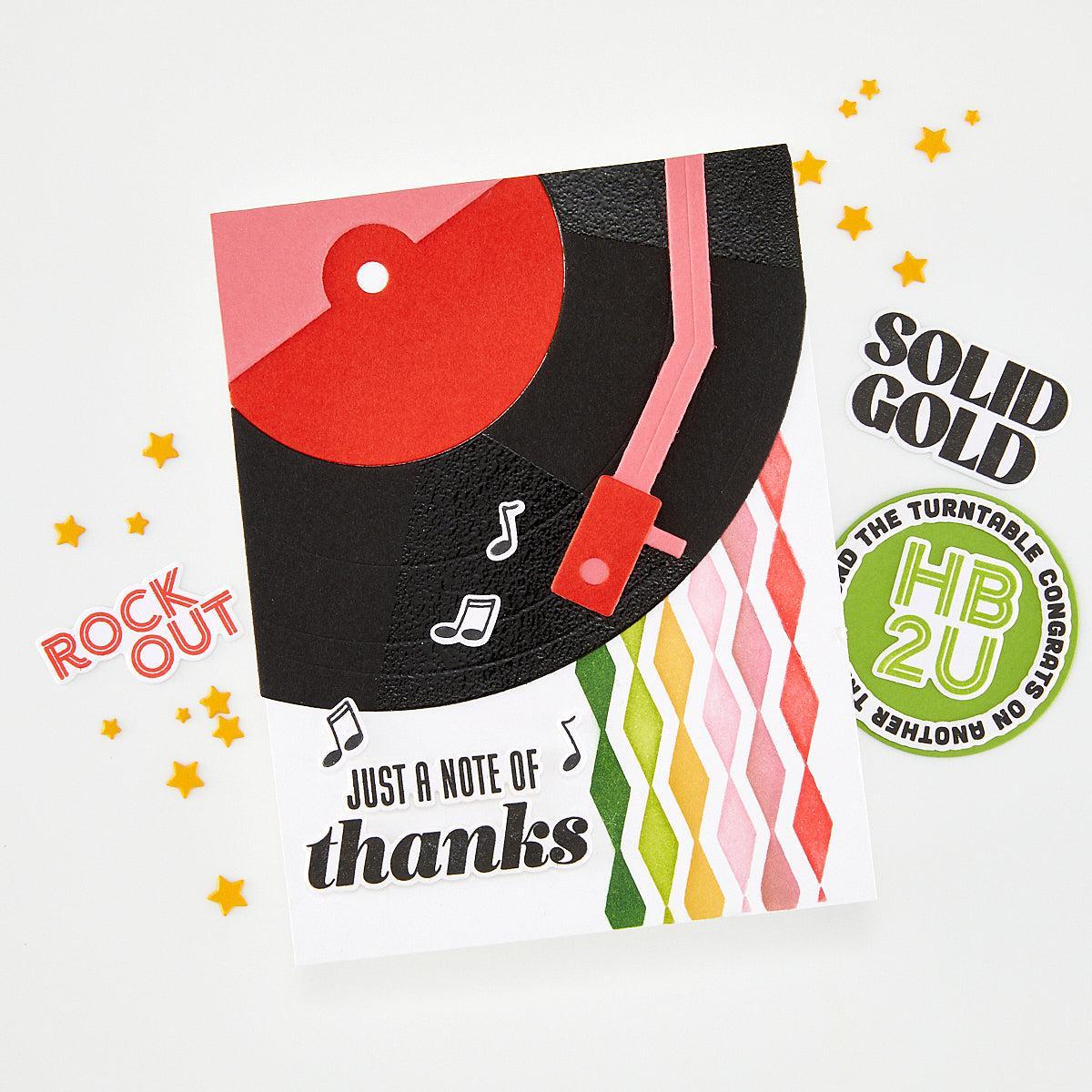 Hero Arts - Vintage Vinyl Collection - Clear Stamps - Vintage Vinyl-ScrapbookPal