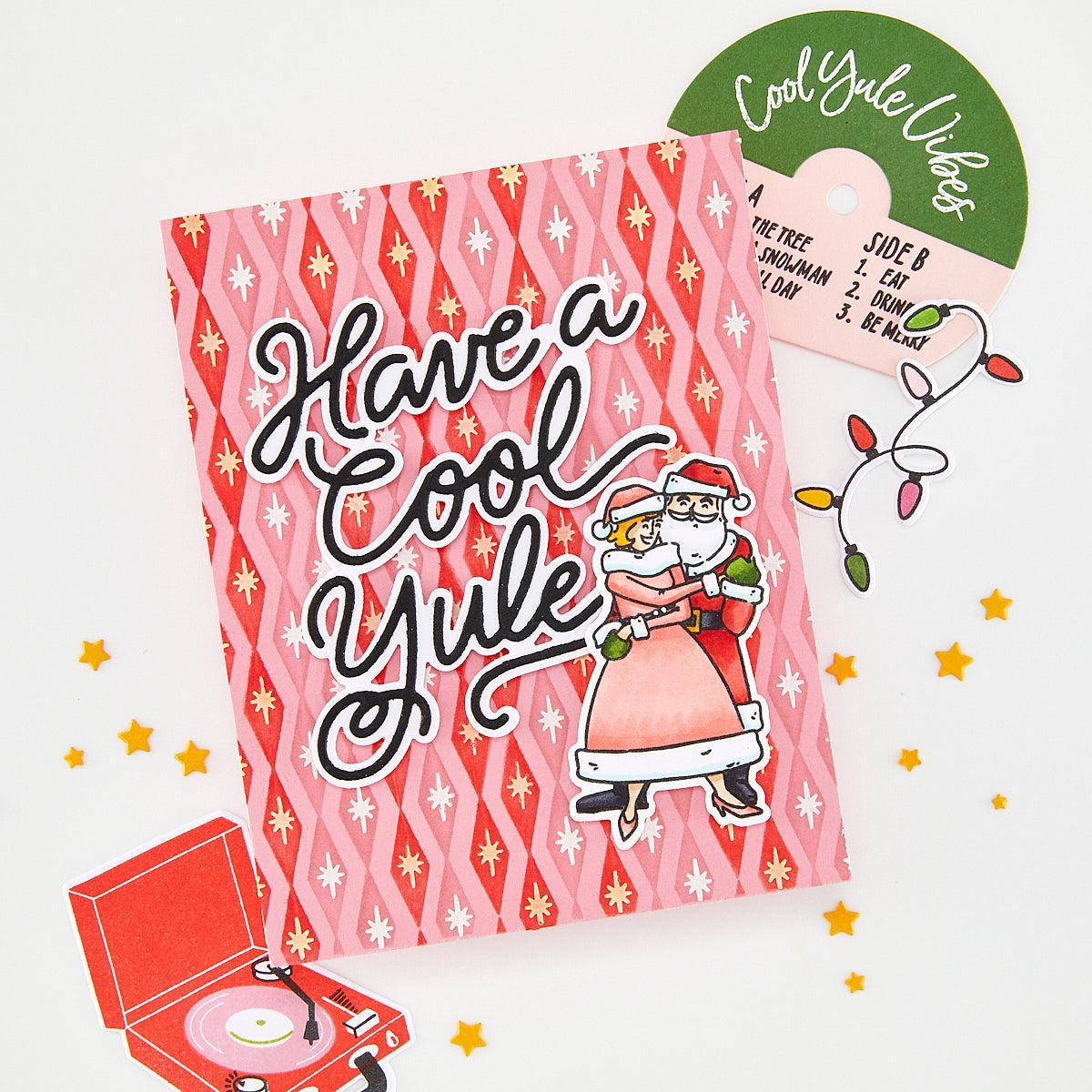 Hero Arts - Vintage Vinyl Collection - Stamp &amp; Cut - Wishing You-ScrapbookPal