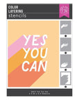 Hero Arts - What a Ride Collection - Stencils - Yes You Can-ScrapbookPal