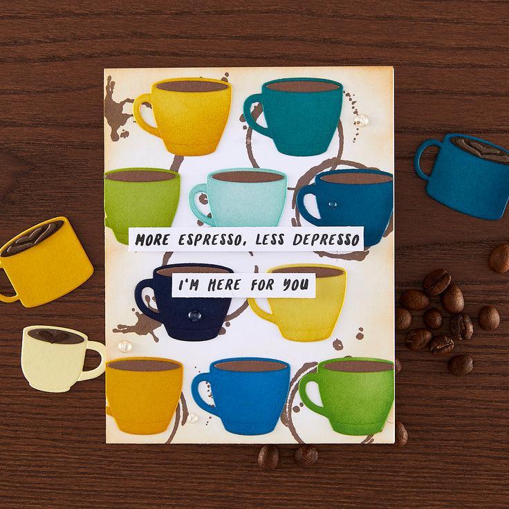 Hero Arts - What's Brewing? Collection - Clear Stamps - Bring Coffee-ScrapbookPal