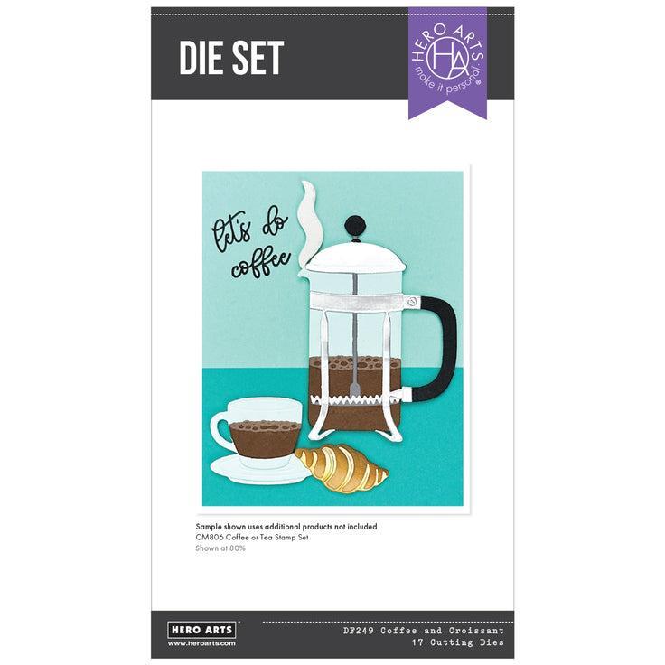 Hero Arts - What's Brewing? Collection - Dies - Coffee and Croissant-ScrapbookPal