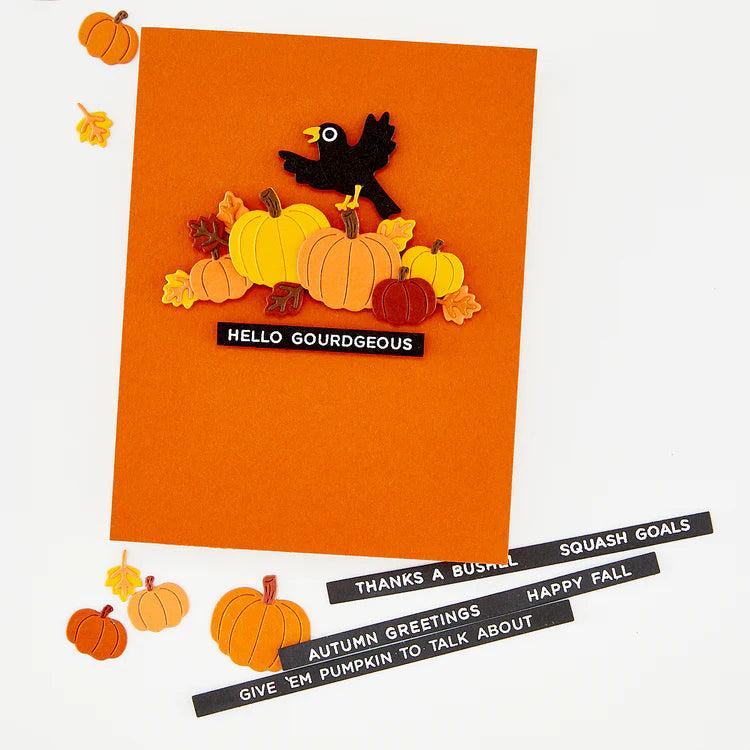 Hero Arts - Whimsical Wheels Collection - Clear Stamps - Autumn Greetings-ScrapbookPal