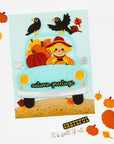Hero Arts - Whimsical Wheels Collection - Letterpress + Foil & Cut - Fall Words-ScrapbookPal