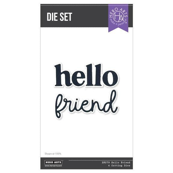 Hero Arts - You've Got a Friend Collection - Clear Stamps &amp; Dies - Hello Friend-ScrapbookPal