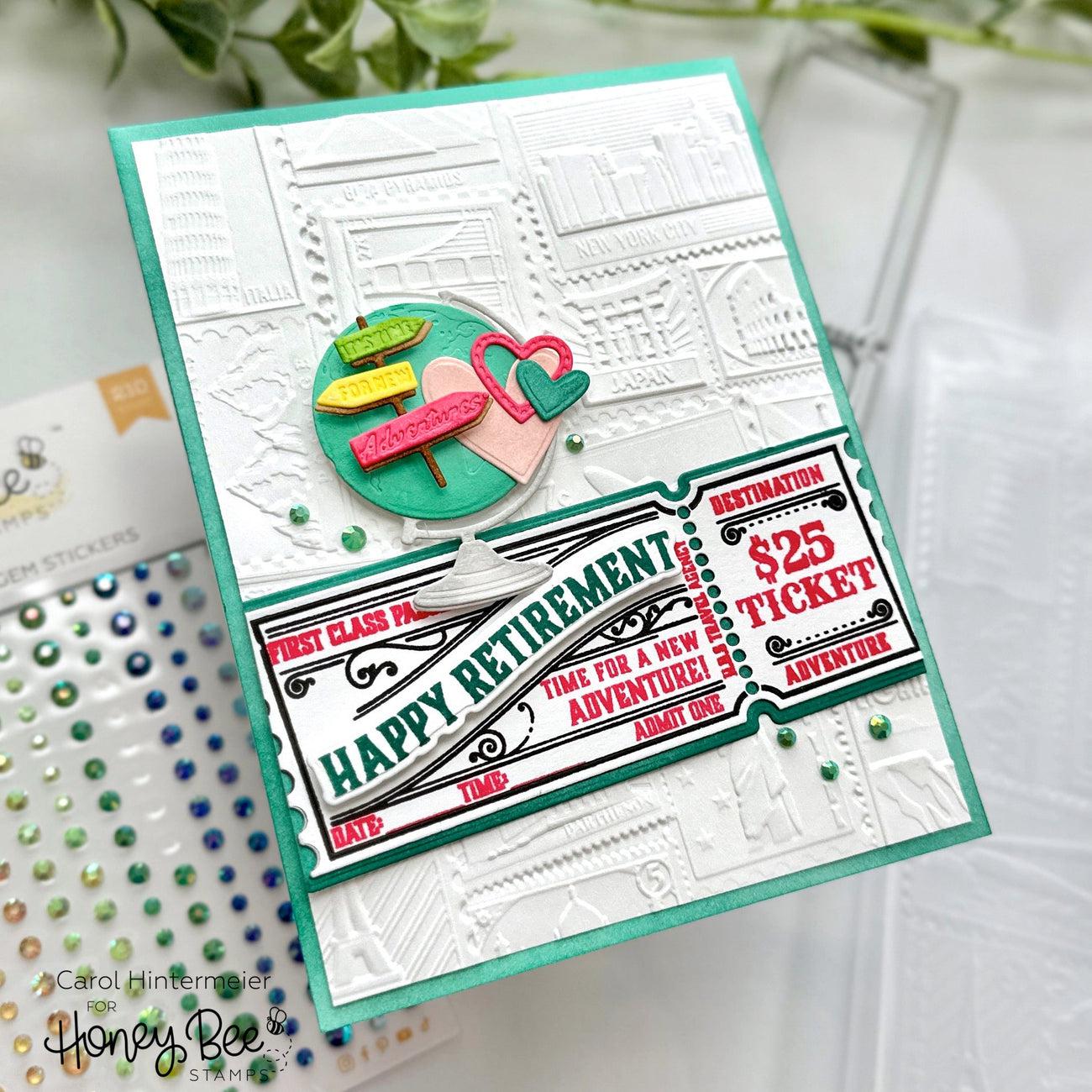 Honey Bee Stamps - 3D Embossing Folder - Air Mail-ScrapbookPal
