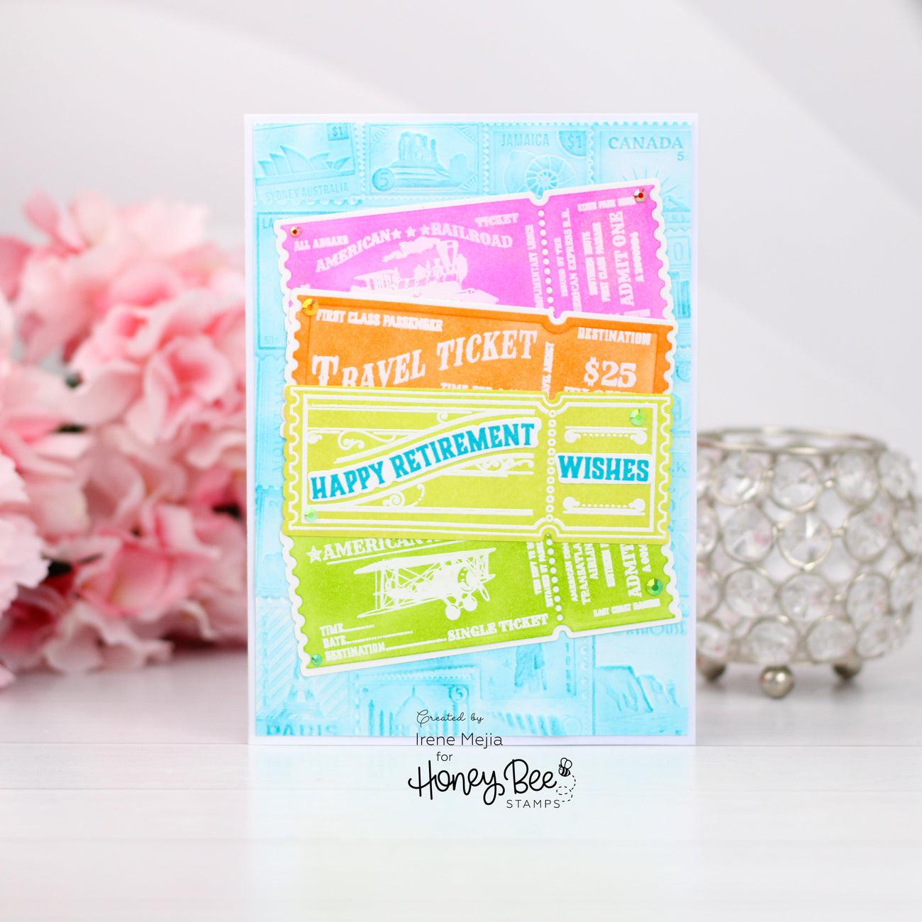 Honey Bee Stamps - 3D Embossing Folder - Air Mail-ScrapbookPal