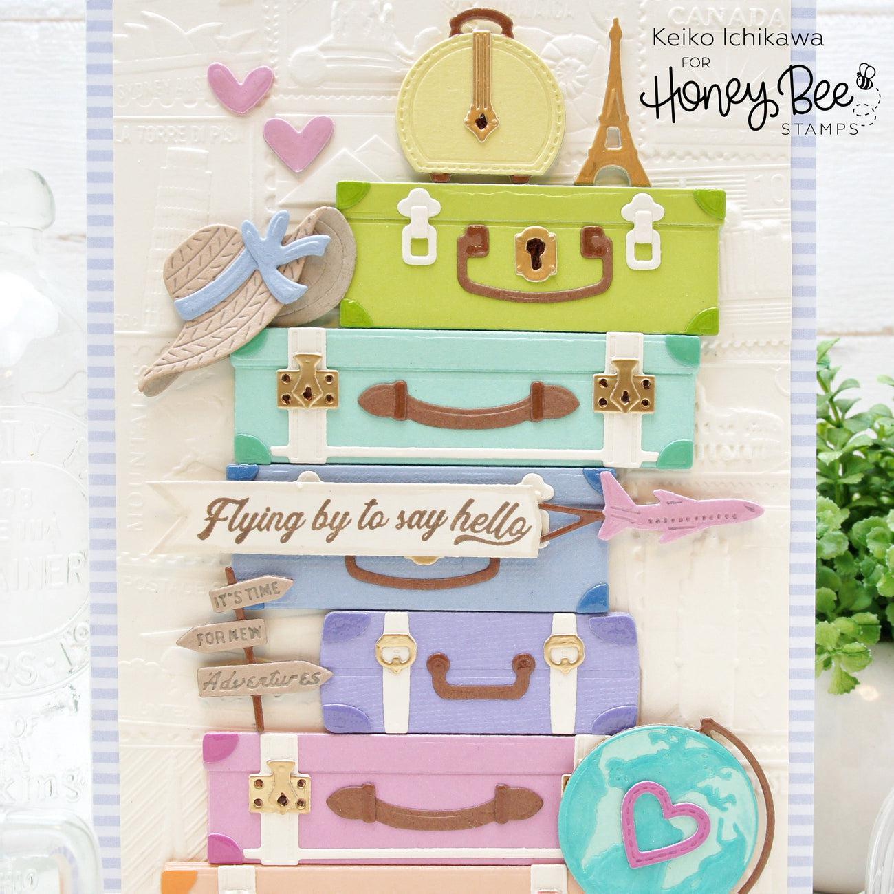 Honey Bee Stamps - 3D Embossing Folder - Air Mail-ScrapbookPal