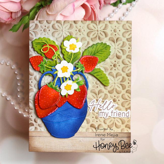 Honey Bee Stamps - 3D Embossing Folder - Clover Petals-ScrapbookPal
