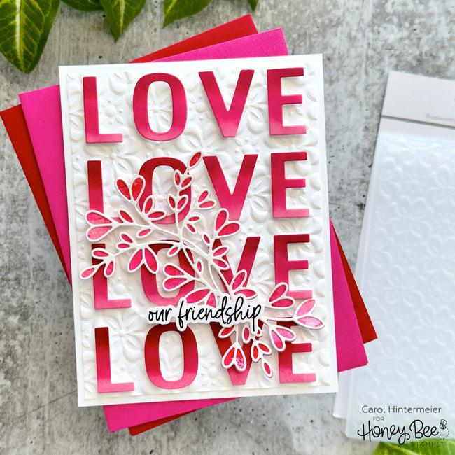 Honey Bee Stamps - 3D Embossing Folder - Clover Petals-ScrapbookPal