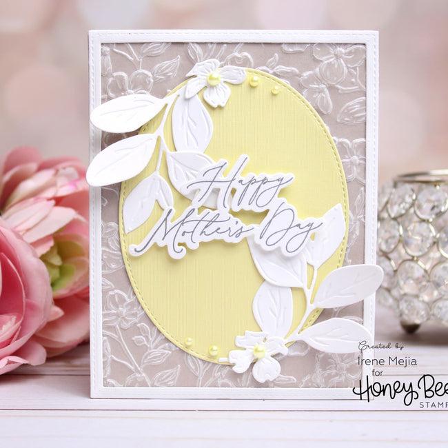 Honey Bee Stamps - 3D Embossing Folder - Dogwood Blooms-ScrapbookPal