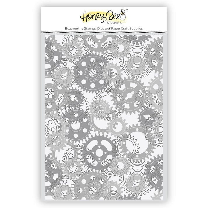 Honey Bee Stamps - 3D Embossing Folder - Gears-ScrapbookPal
