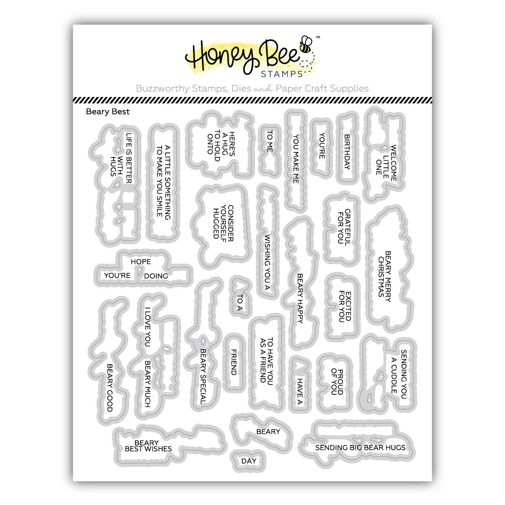 Honey Bee Stamps - Beary Best - Honey Cuts Coordinating Dies-ScrapbookPal