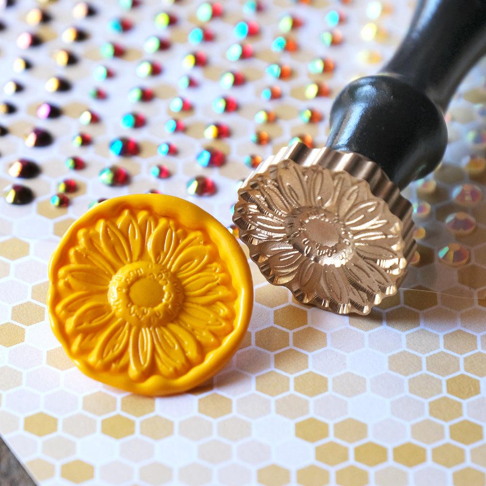 Honey Bee Stamps - Bee Creative Wax Stamper - 3D Sunflower-ScrapbookPal