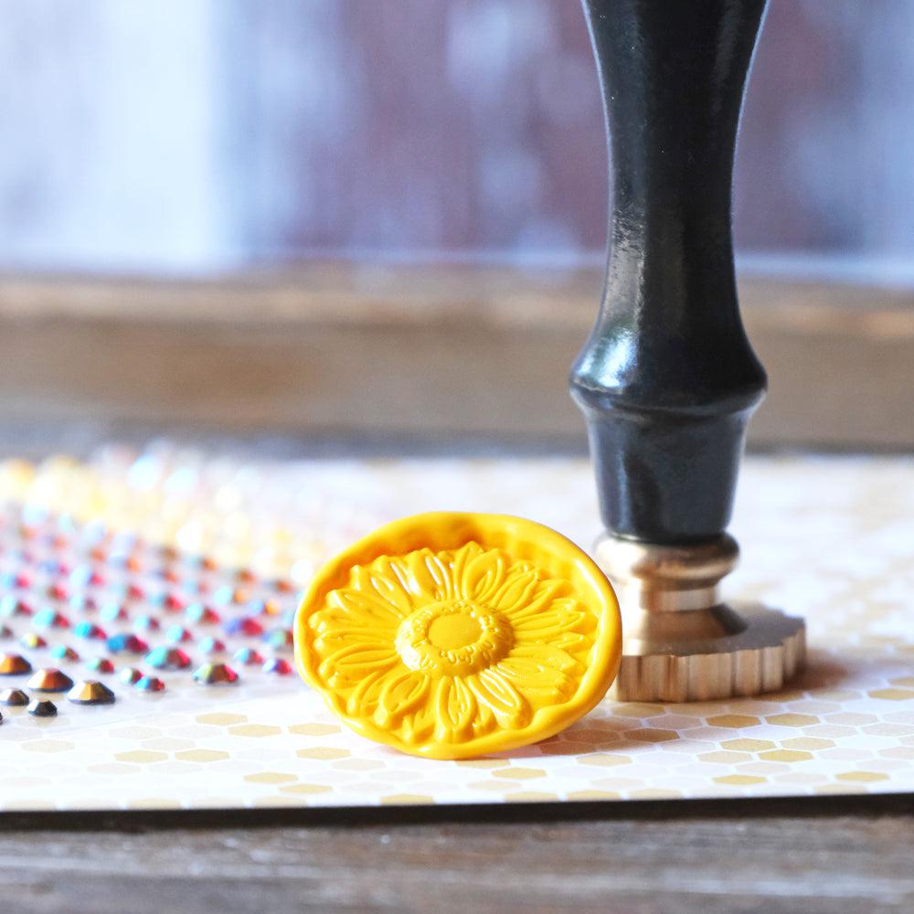 Honey Bee Stamps - Bee Creative Wax Stamper - 3D Sunflower-ScrapbookPal