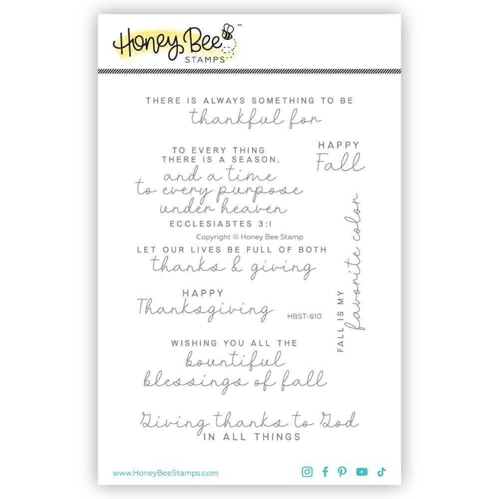 Honey Bee Stamps - Clear Stamps - Blessings of Fall-ScrapbookPal