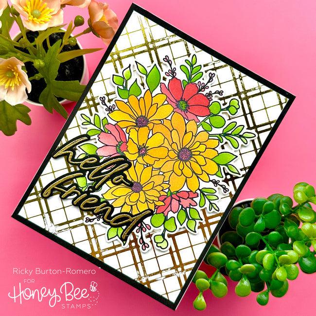 Honey Bee Stamps - Clear Stamps - Daisy Layers Bouquet-ScrapbookPal