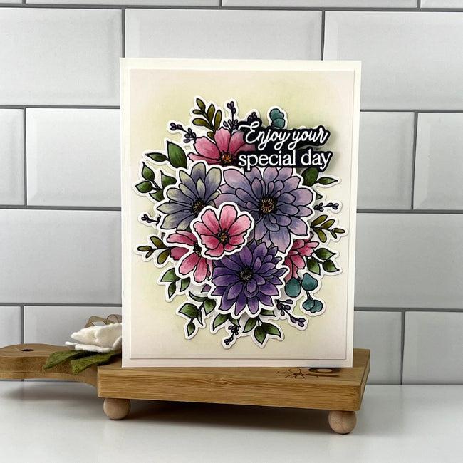 Honey Bee Stamps - Clear Stamps - Daisy Layers Bouquet-ScrapbookPal