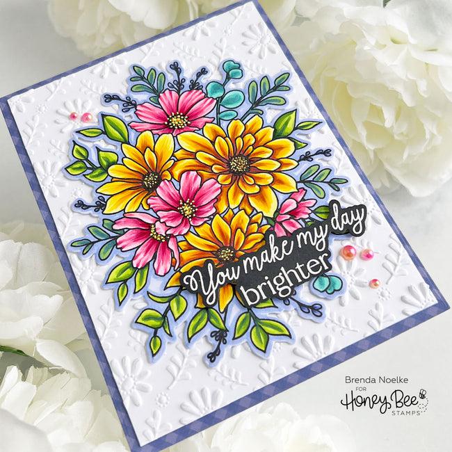 Honey Bee Stamps - Clear Stamps - Daisy Layers Bouquet-ScrapbookPal