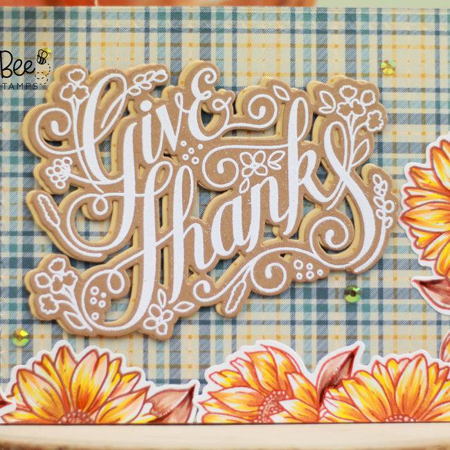 Honey Bee Stamps - Clear Stamps - Give Thanks-ScrapbookPal
