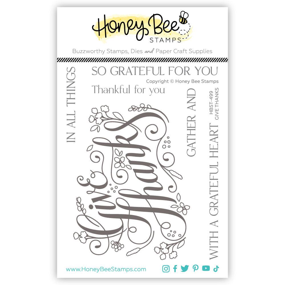 Honey Bee Stamps - Clear Stamps - Give Thanks-ScrapbookPal