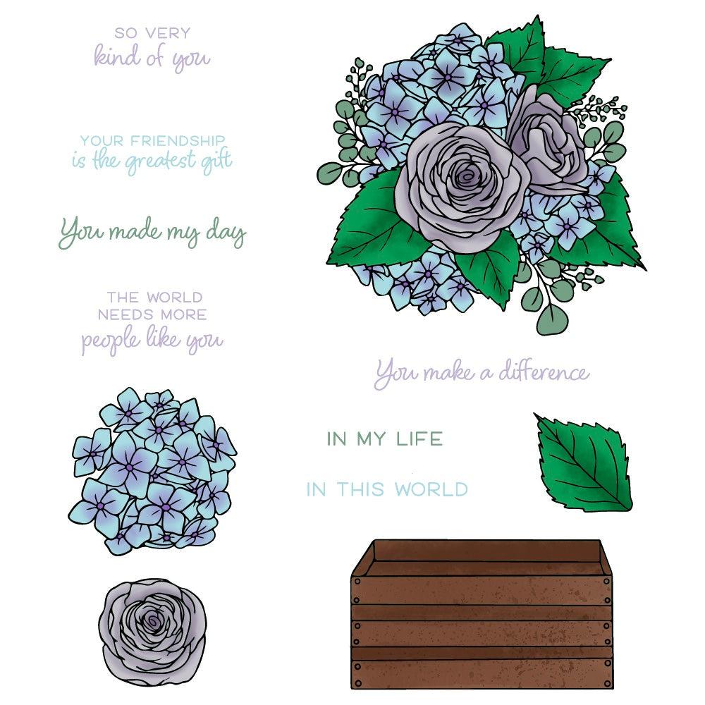 Honey Bee Stamps - Clear Stamps - Nancy's Lilac Bouquet-ScrapbookPal