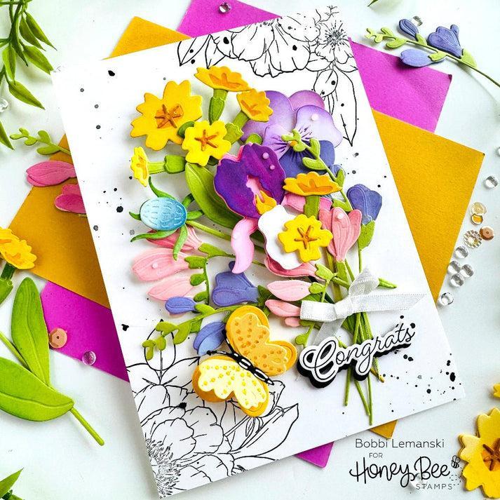 Honey Bee Stamps - Honey Cuts - Perfect Peonies-ScrapbookPal