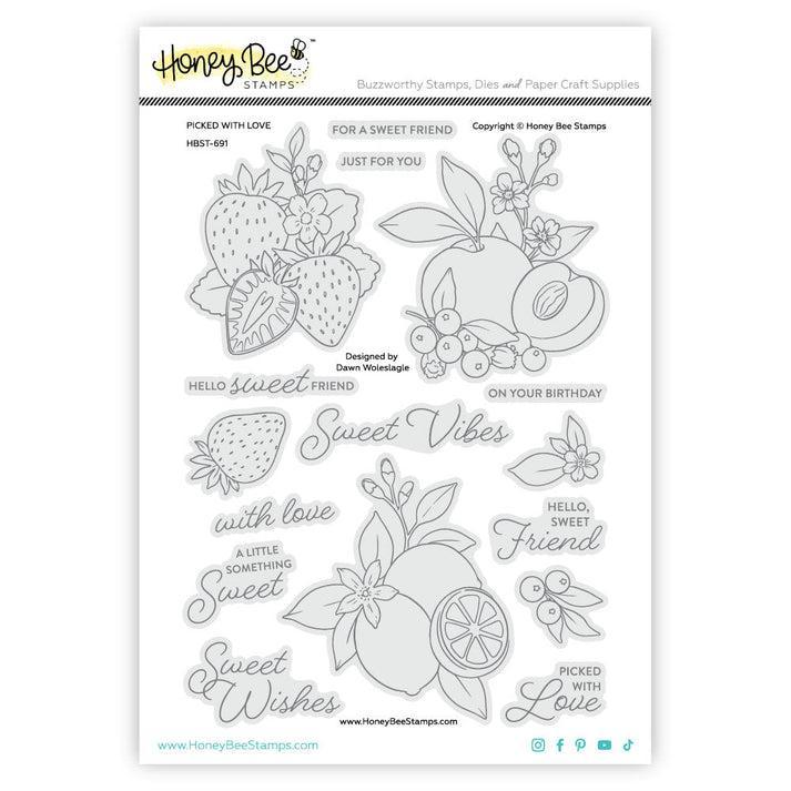 Honey Bee Stamps - Clear Stamps - Picked With Love-ScrapbookPal