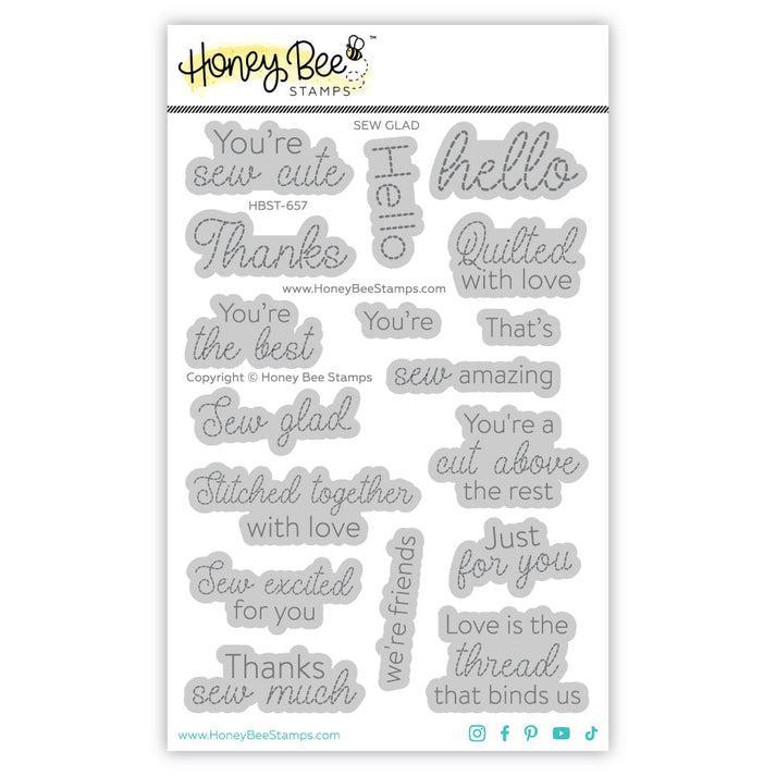 Honey Bee Stamps - Clear Stamps - Sew Glad-ScrapbookPal